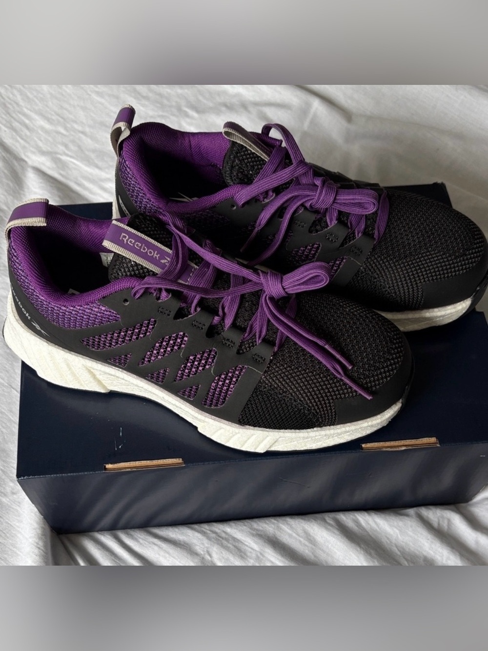 Reebok Black and Purple Women Shoes Sneakers